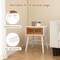 Costway 1/2 PCS Nightstand with Storage Drawer Rattan Decoration Solid Wood Legs for Bedroom